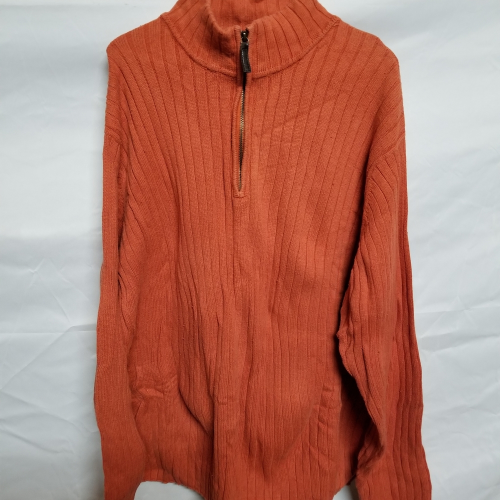 Covington Men's Rust Zip-Up Sweater